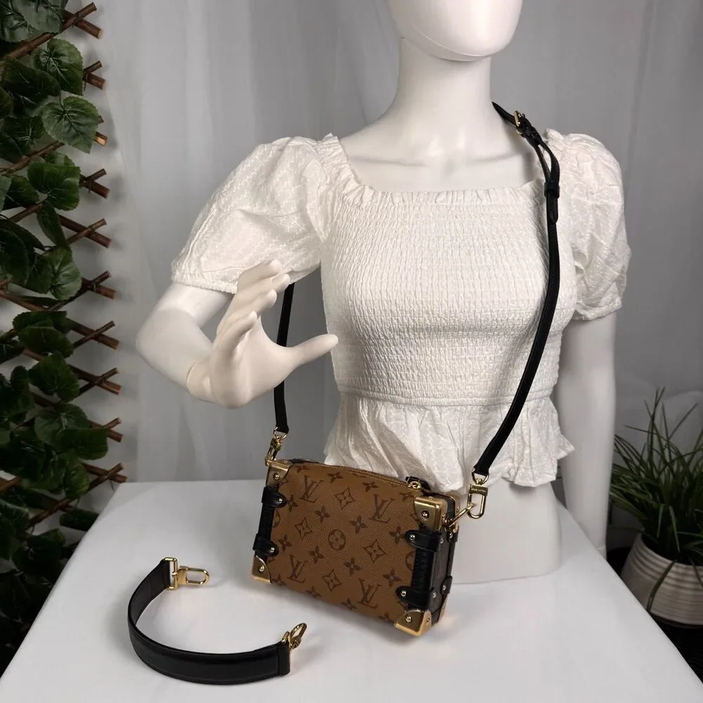 Louis Vuitton Side Trunk Handbag Reverse Monogram Canvas PM - Picture 3 of 11